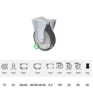 FDPC_0751_5000 Fix kerék 75 mm