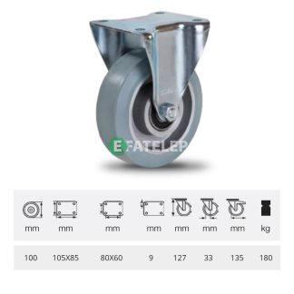 FIx kerék 100 mm