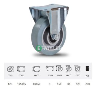 FIx kerék 125 mm