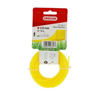 Damil 2.0mm szögletes Oregon 15m sárga akasztóval