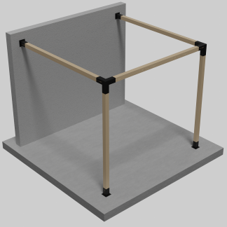 falra szerelhető pergola 90×90 faoszlophoz
