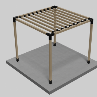 szabadon álló pergola készlet 90×90 faoszlopokhoz